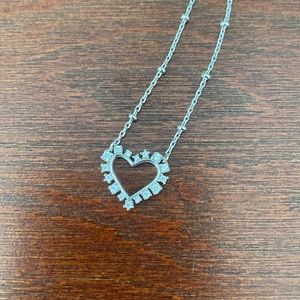 Kendra Scott Ari heart crystal adjustable necklace
